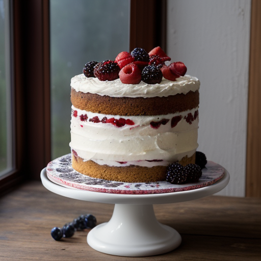 Red Soaked Fresh Fruit Cake recipe image
