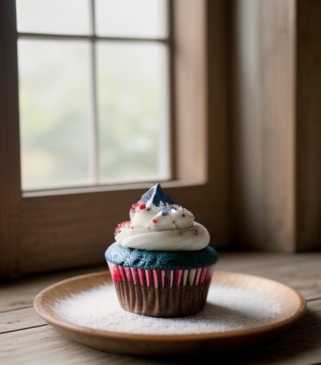 Red~ White & Blue Chocolate Cupcakes recipe image