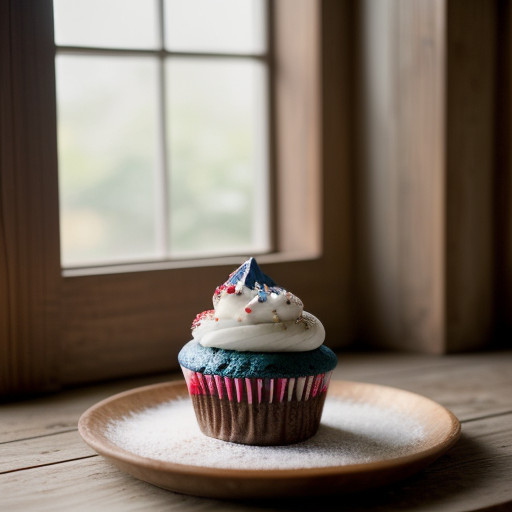 Red~ White & Blue Chocolate Cupcakes recipe image
