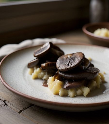 Red Wine Mushrooms for Mashed Potatoes recipe image