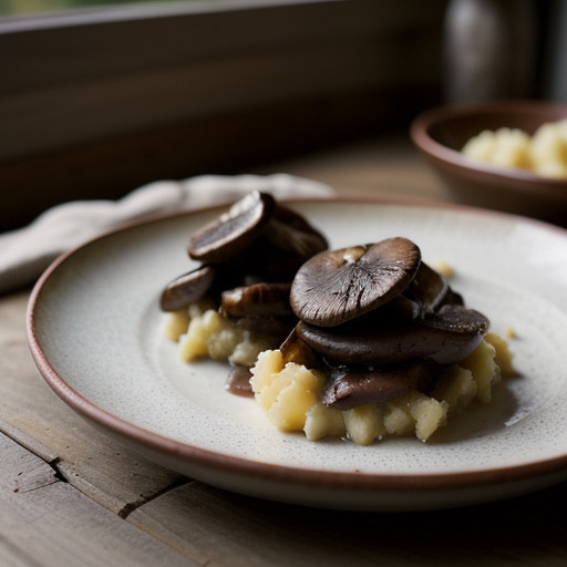 Red Wine Mushrooms for Mashed Potatoes recipe image