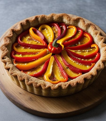Red & Yellow Pepper Tart recipe image