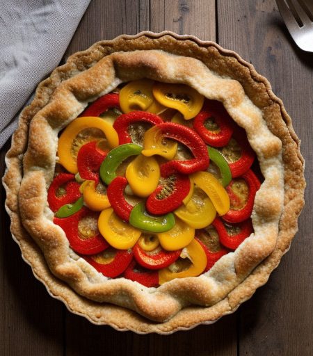 Red and Yellow Pepper Tart recipe image