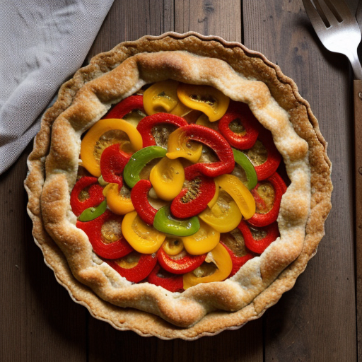 Red and Yellow Pepper Tart recipe image