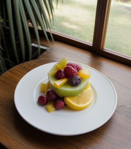 Refreshing Tropical Fruit (With No Oil Dressi recipe image