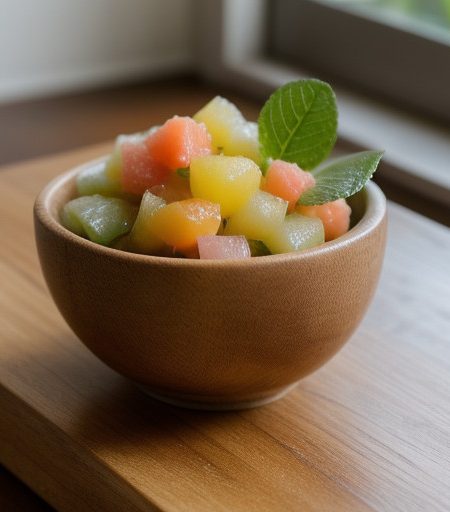 Refreshing Tropical Fruit (With No Oil Dressing recipe image