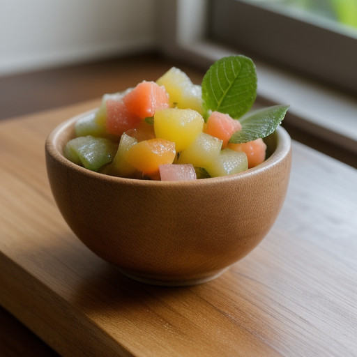 Refreshing Tropical Fruit (With No Oil Dressing recipe image