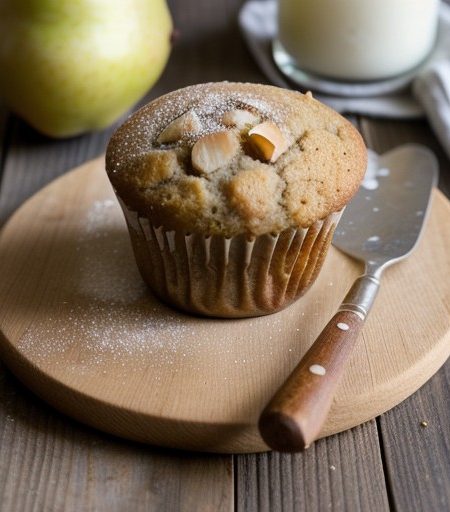 Refrigerator Pear-Almond Muffins recipe image
