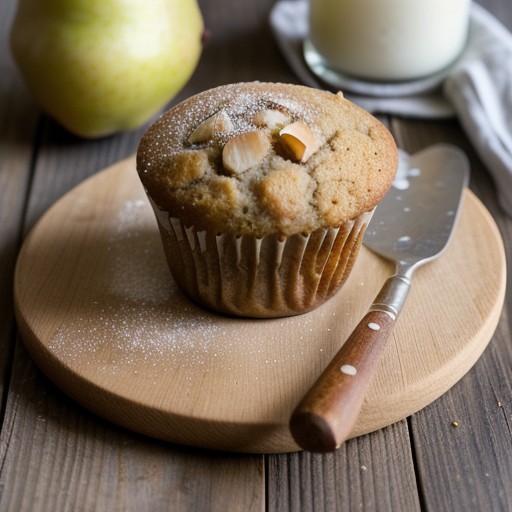 Refrigerator Pear-Almond Muffins recipe image
