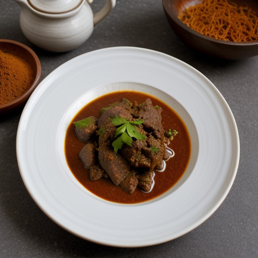 Rendang (Dry Beef Curry recipe image