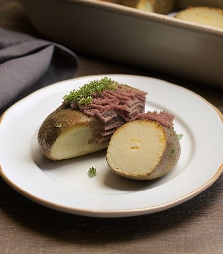 Reuben Baked Potatoes recipe image