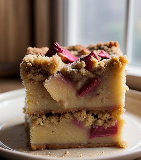 Rhubarb Bread Pudding recipe image