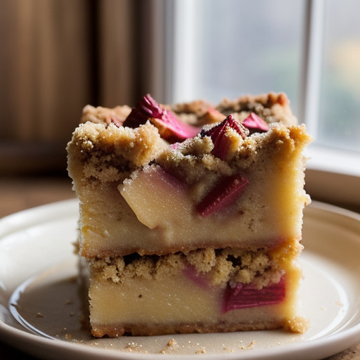 Rhubarb Bread Pudding recipe image