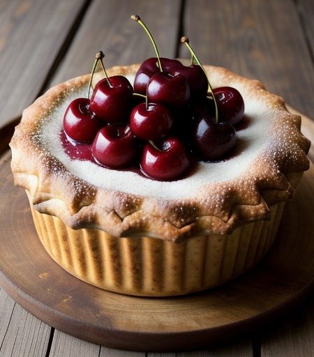 Rhubarb Cherry Pie recipe image