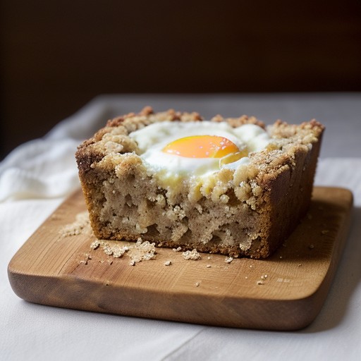 Rhubarb Coconut Bread Puddlng recipe image