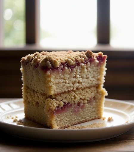 Rhubarb Crumble-Cake recipe image