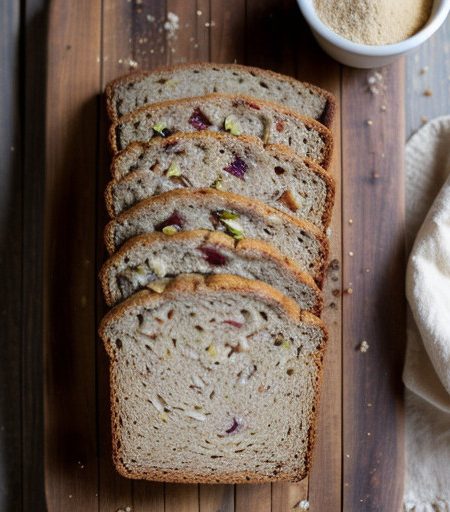 Rhubarb-Hickory Nut Bread recipe image