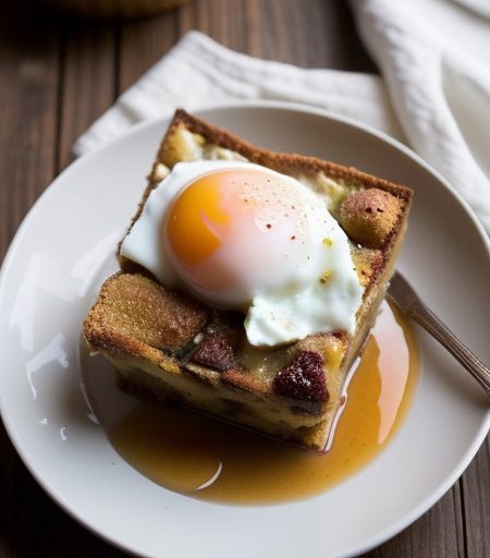 Rhubarb-Maple Toasted Bread Pudding recipe image