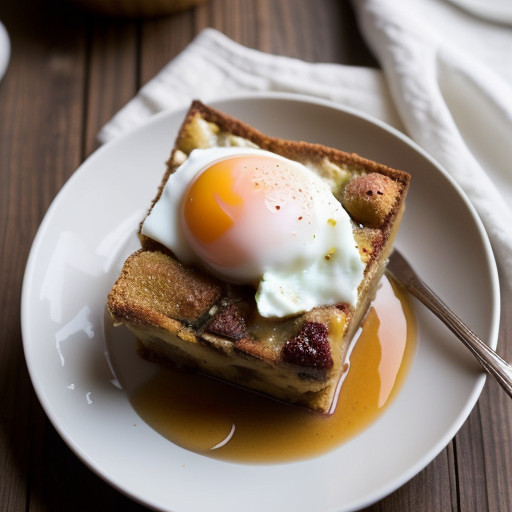 Rhubarb-Maple Toasted Bread Pudding recipe image