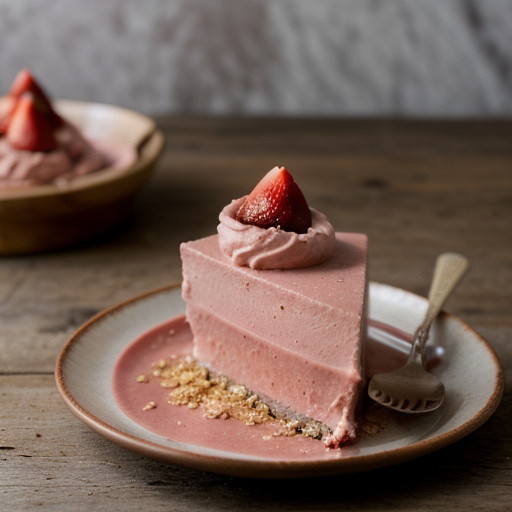 Rhubarb Mousse With Strawberry-Gin Sauce recipe image