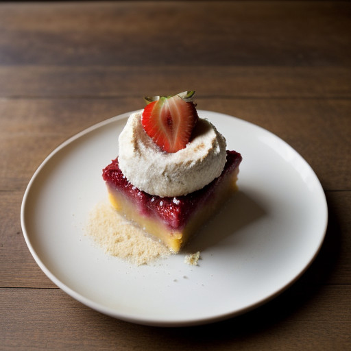Rhubarb Pudding With Strawberries (Cancer recipe image