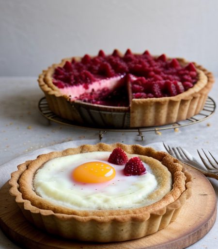 Rhubarb & Raspberry Tart recipe image