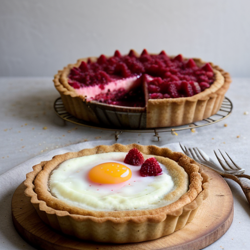 Rhubarb & Raspberry Tart recipe image