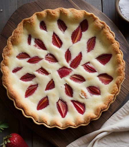 Rhubarb Strawberry Nut Tart recipe image
