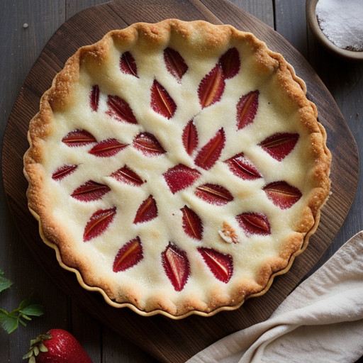 Rhubarb Strawberry Nut Tart recipe image