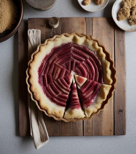 Rhubarb & Strawberry Tart recipe image