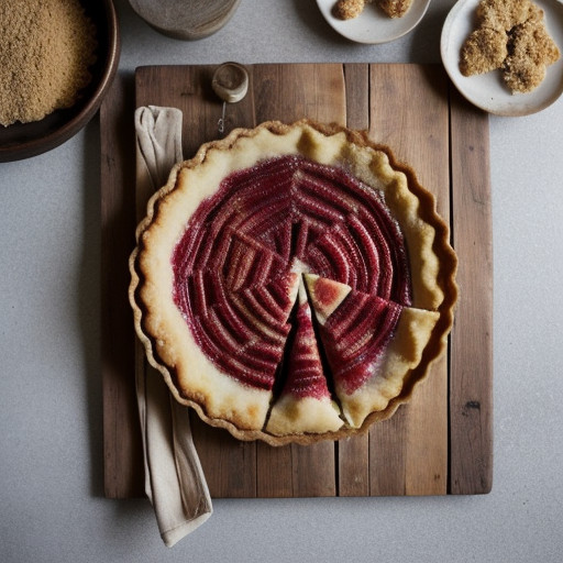 Rhubarb & Strawberry Tart recipe image