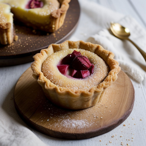 Rhubarb Tarts With Walnut Pastry recipe image