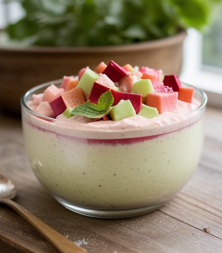 Rhubarb and Melon Salad recipe image