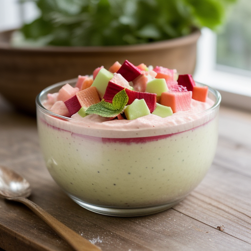 Rhubarb and Melon Salad recipe image