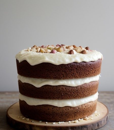 Rhubarb and Nut Streusel Cake recipe image