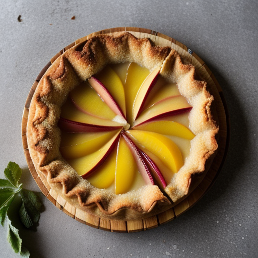 Rhubarb and Peach Tart - House Beautiful recipe image