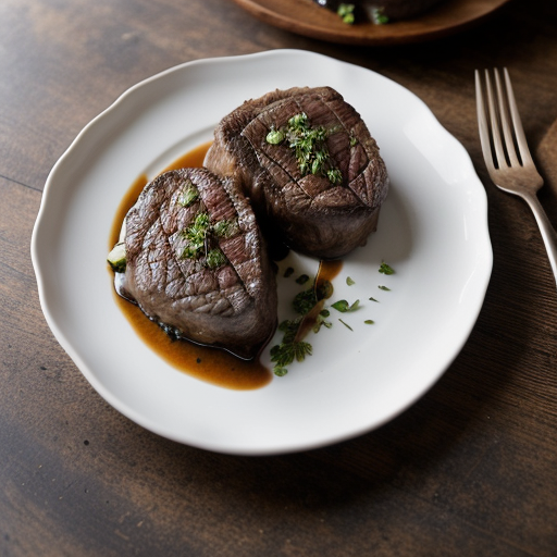Rib Eye Steaks With Mixed Mushroom Saute - Bon Appetit recipe image