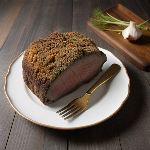 Rib Roast With Garlic Crust recipe image