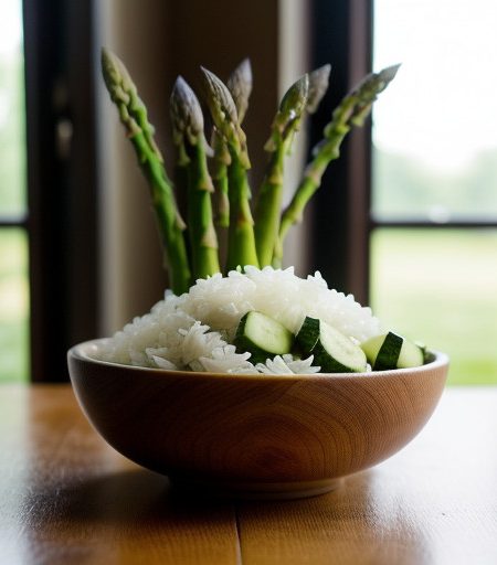 Rice~ Asparagus & Cucumber Salad recipe image
