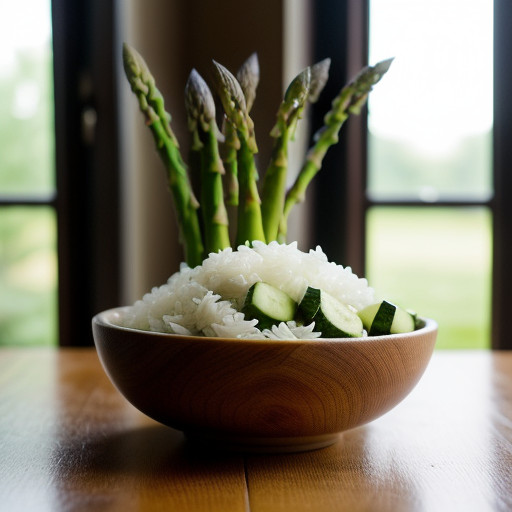 Rice~ Asparagus & Cucumber Salad recipe image