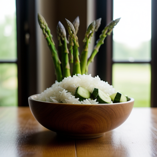 Rice~ Asparagus & Cucumber Salad recipe image