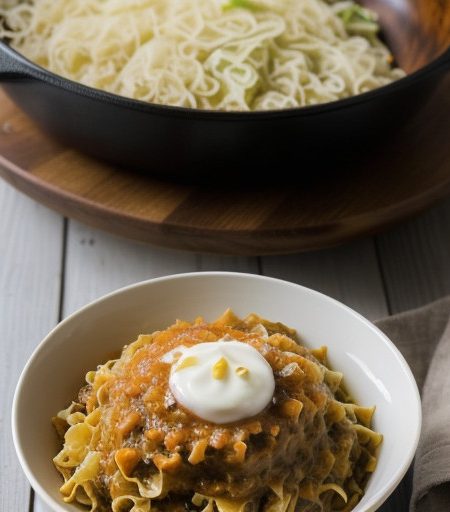 Rice~ Cabbage & Spaghetti Sauce Casserole recipe image