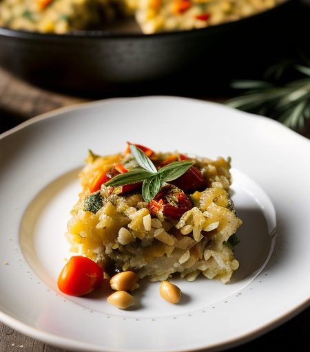 Rice Casserole W/Pine Nuts~ Tomatoes recipe image