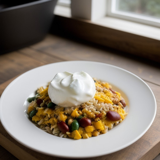 Rice~ Cheese~ Chili Medley recipe image