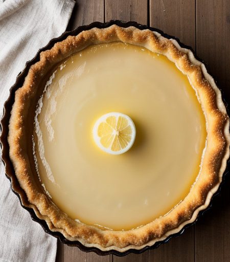 Rice Flan Tart With Candied Ginger recipe image
