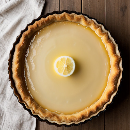 Rice Flan Tart With Candied Ginger recipe image