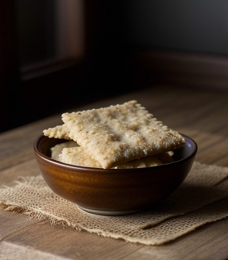 Rice-Flour-Soy Sauce Crackers recipe image