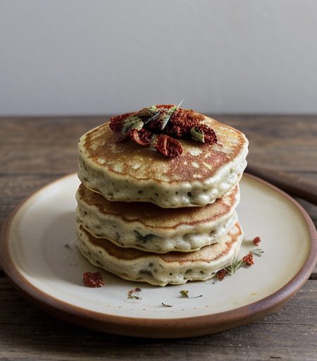 Rice~ Parmesan & Dried Tomato Pancakes recipe image