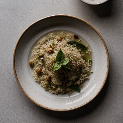 Rice Pilaf With Basil & Pine Nuts recipe image
