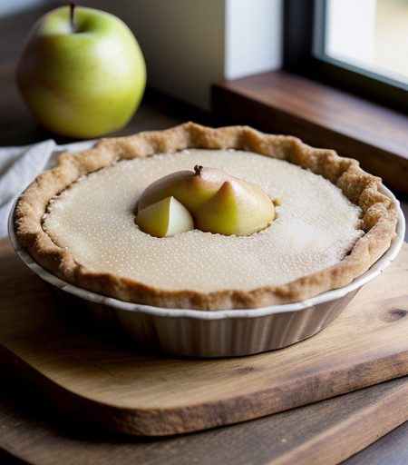 Rice Pudding Pear Tart recipe image